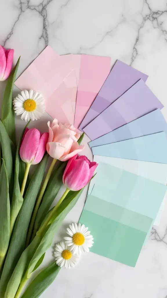 flower themed calming color palette
