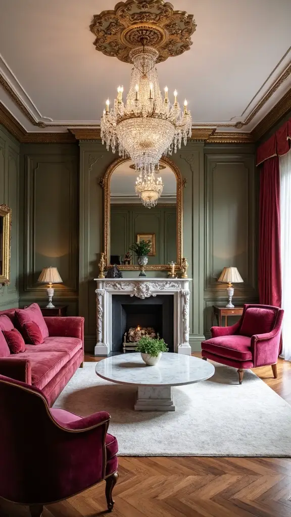 focal point chandelier elevates formal elegance