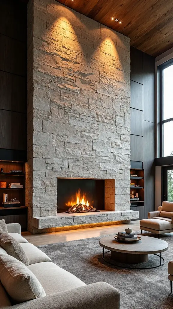 focal point fireplace design feature