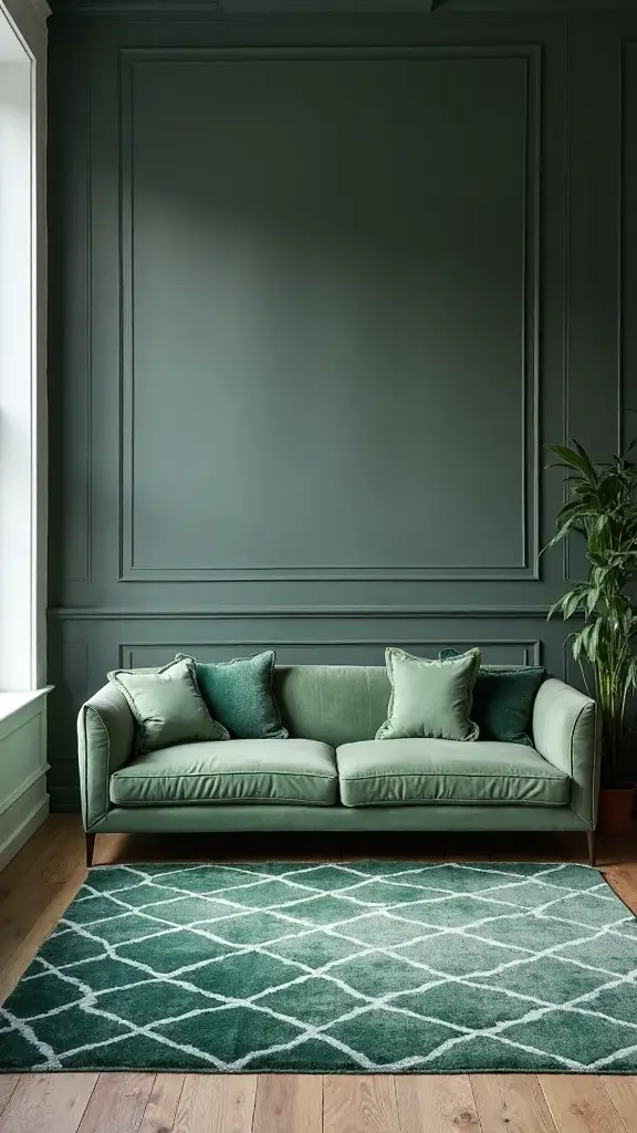 geometric focal point anchors living space