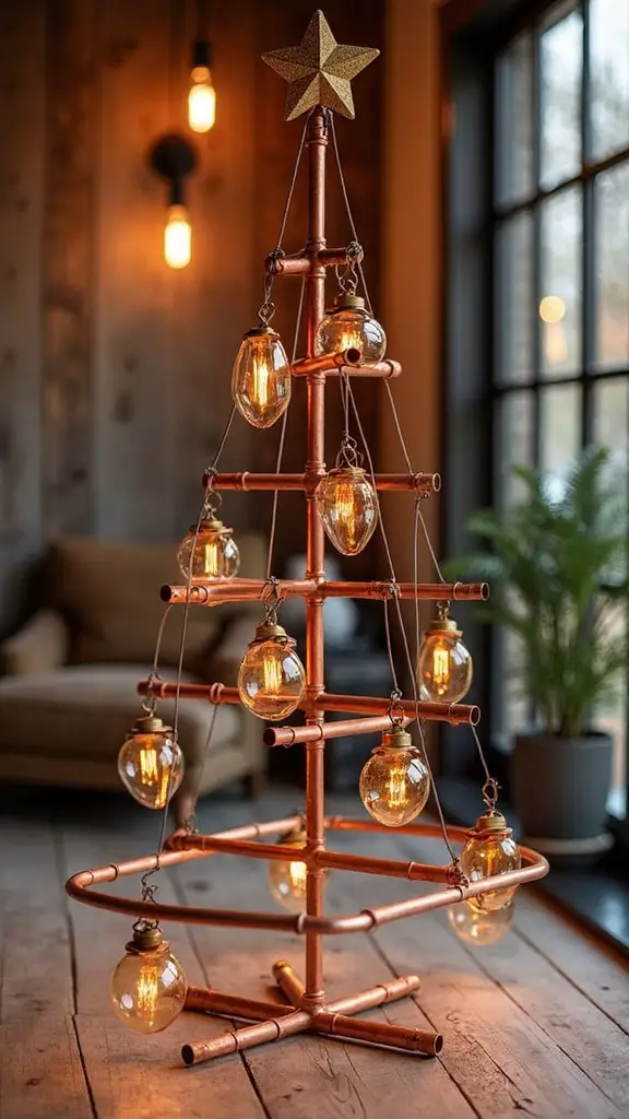 geometric modern rustic christmas tree display