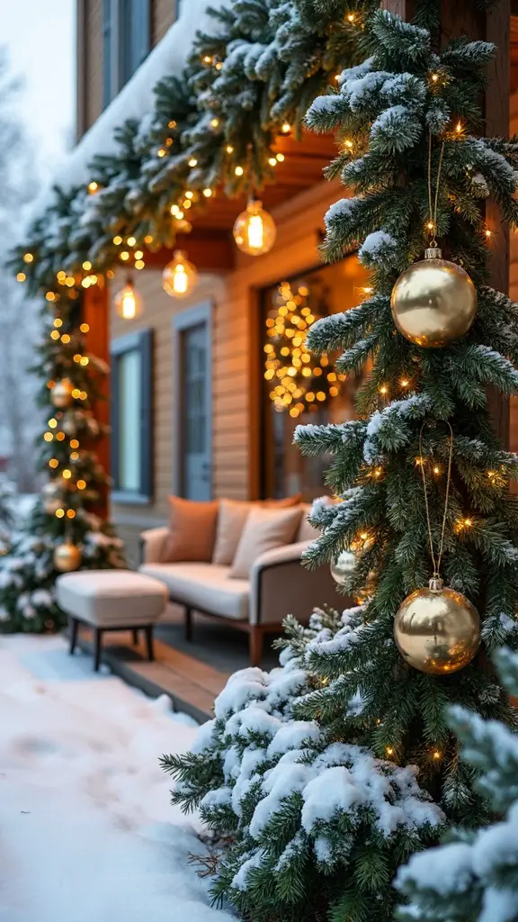 glam holiday outdoor christmas decor