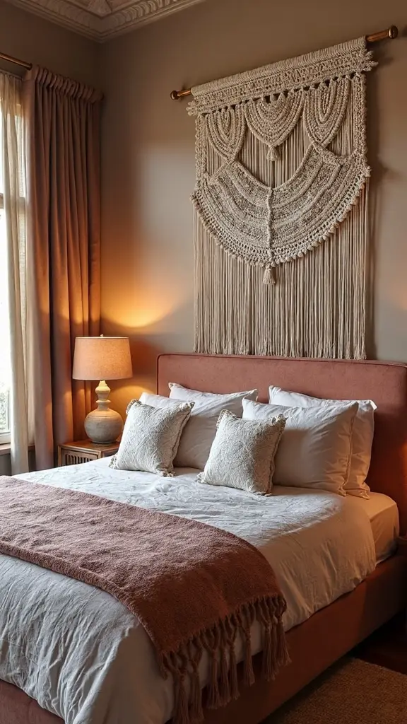 handcrafted boho wall art texture