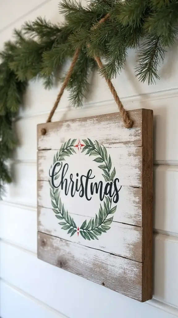handcrafted rustic farmhouse christmas signs