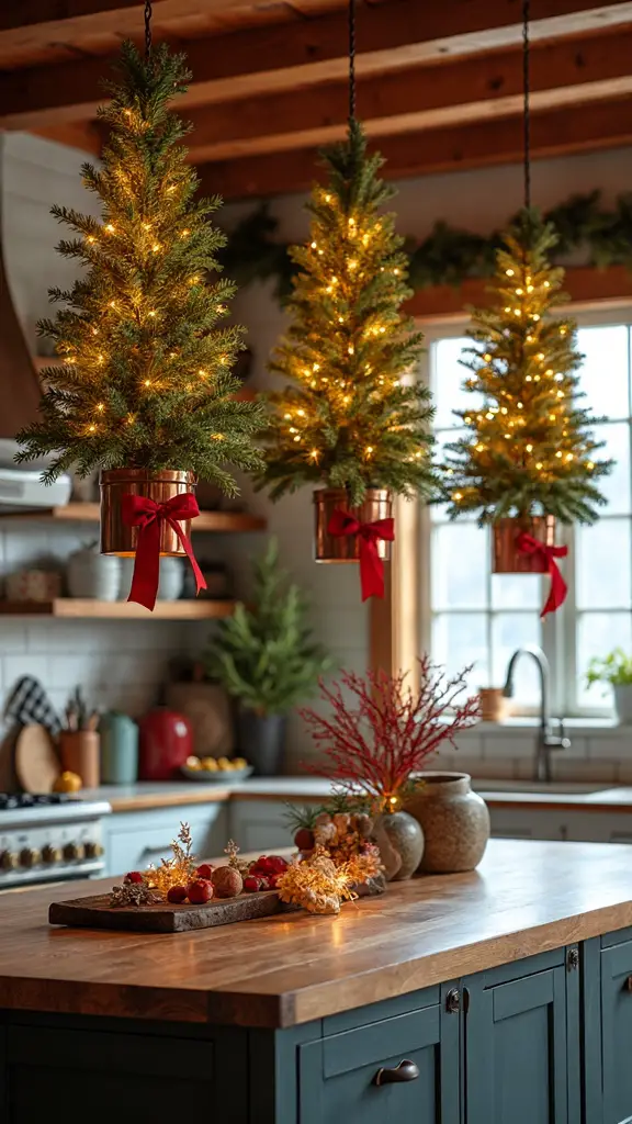 hanging kitchen christmas tree displays