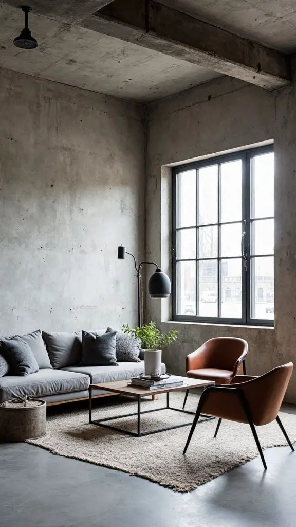industrial minimalist metal accents