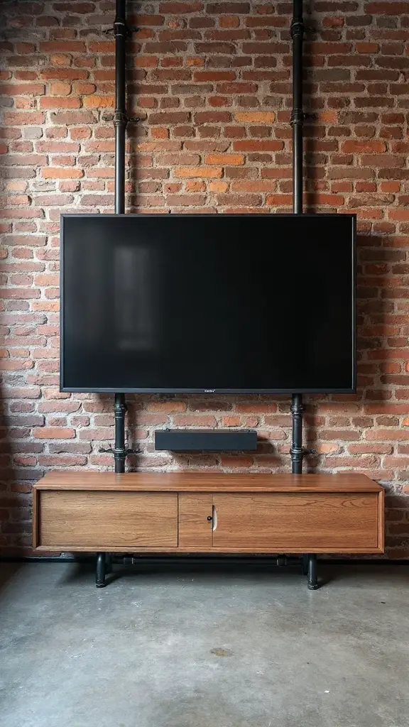 industrial modern pipe shelving