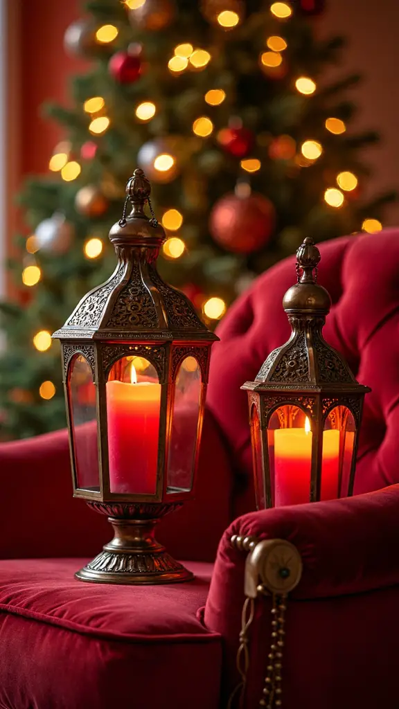 inviting metallic holiday atmosphere