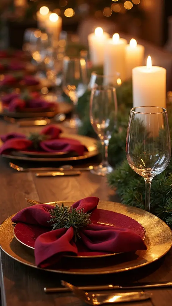 lavish refined holiday place settings