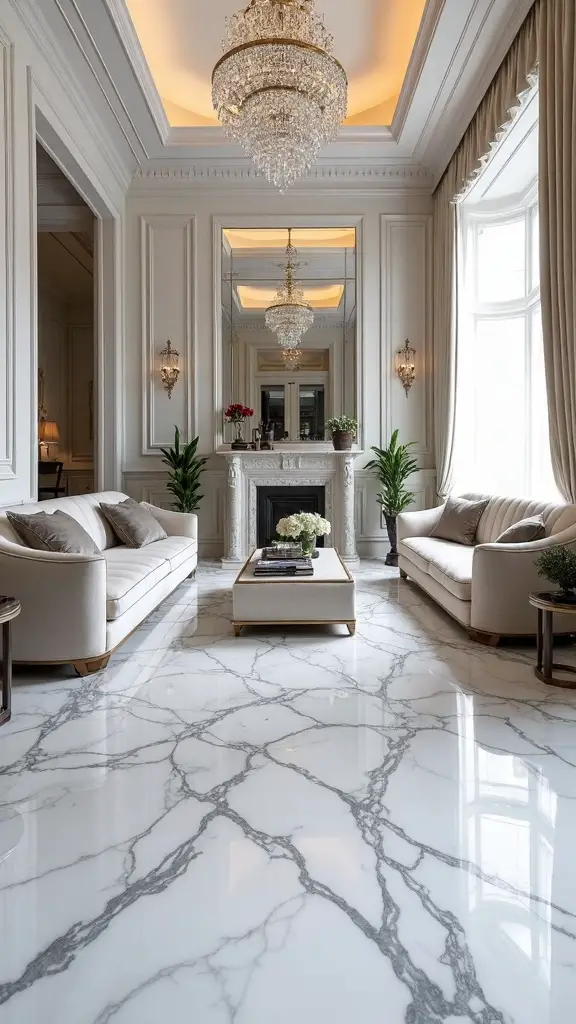 lavish timeless customizable marble flooring