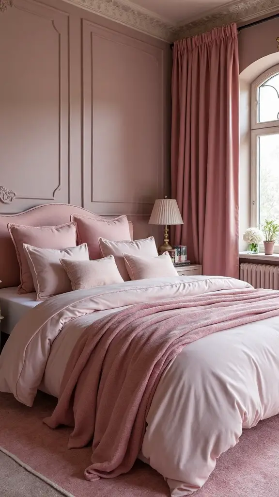 layered contrasting textured balanced pink shades