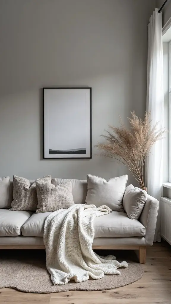 layered gray scandinavian minimalist sanctuary