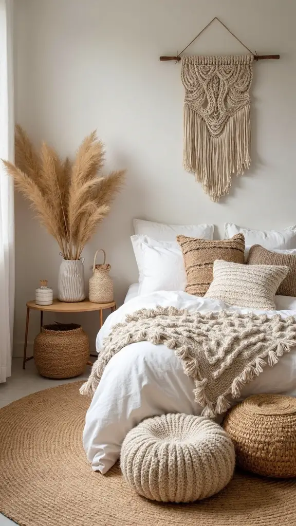 layered natural textures create boho style