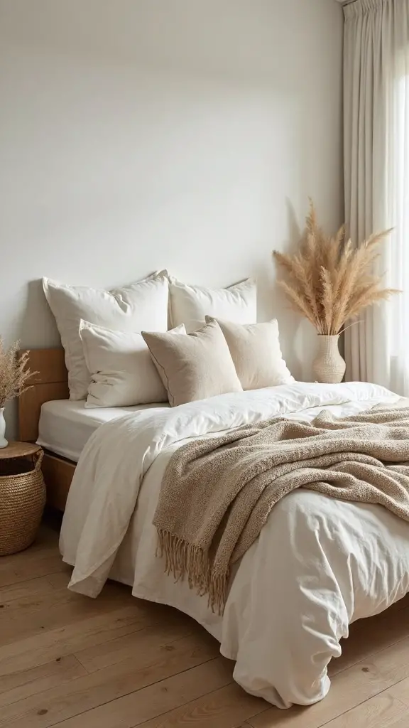 layered neutral bedding effortless comfort