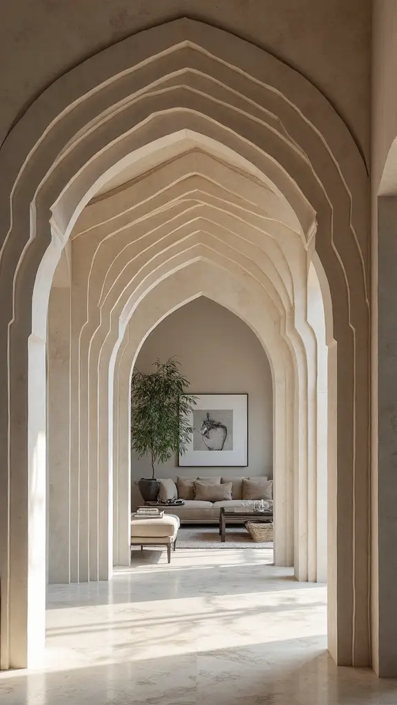 layered tiered dramatic architectural focal point