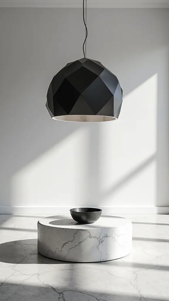 lighting as sculptural gallery statement