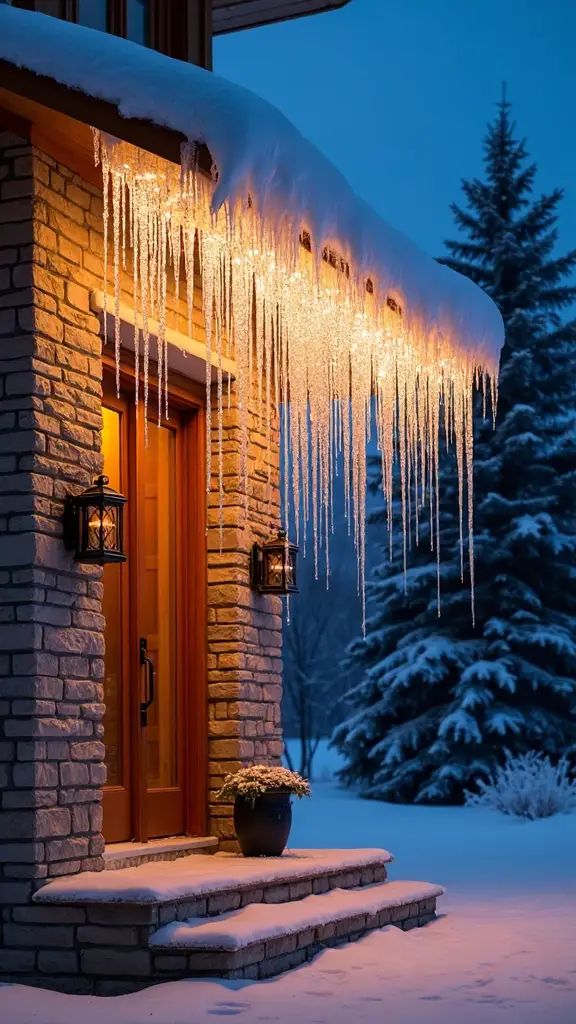 luminous crystal cascading customizable icicle displays