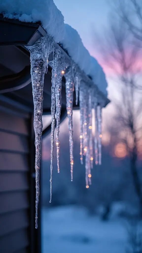 luminous icicle lights enchant roofline