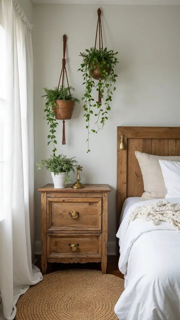 lush cascading hanging botanicals
