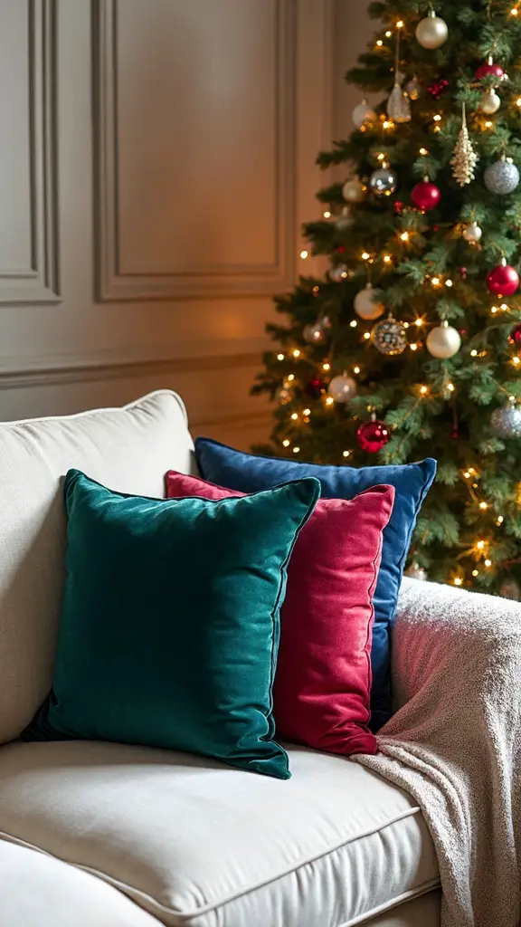 lush jewel toned holiday decor accents