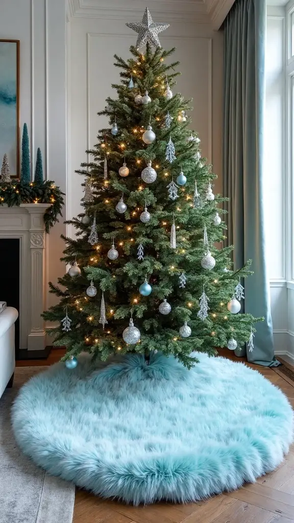 luxurious cloud like sophisticated stylish christmas tree skirt