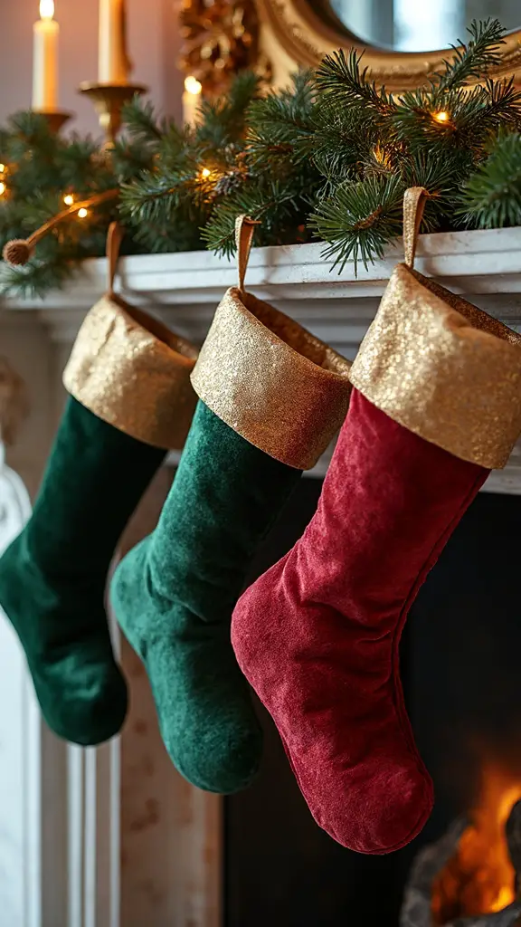 luxurious designer holiday stockings personalized