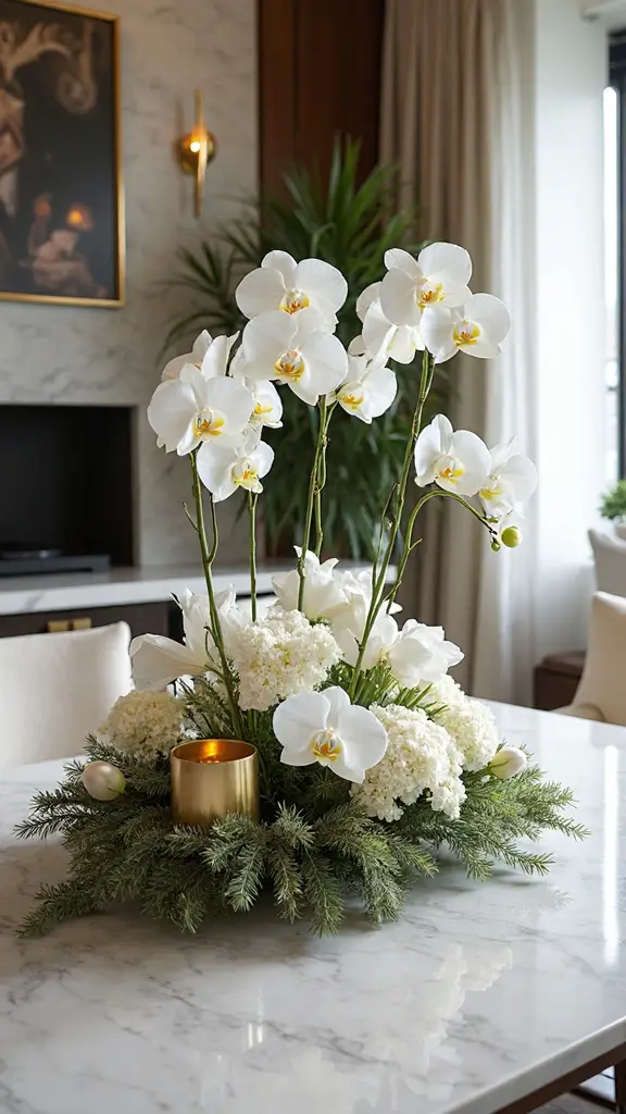 luxurious fresh flower christmas centerpieces