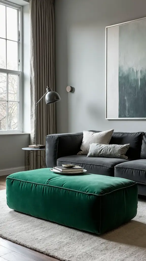luxurious green accent piece transforms