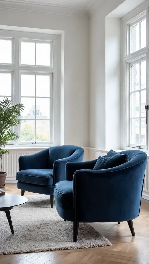 luxurious minimalist velvet armchair statement