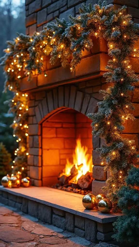 luxury outdoor holiday fire features