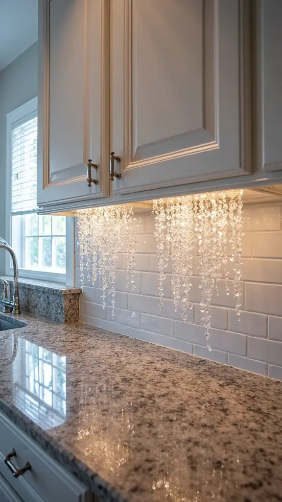 magical winter kitchen cabinet illumination