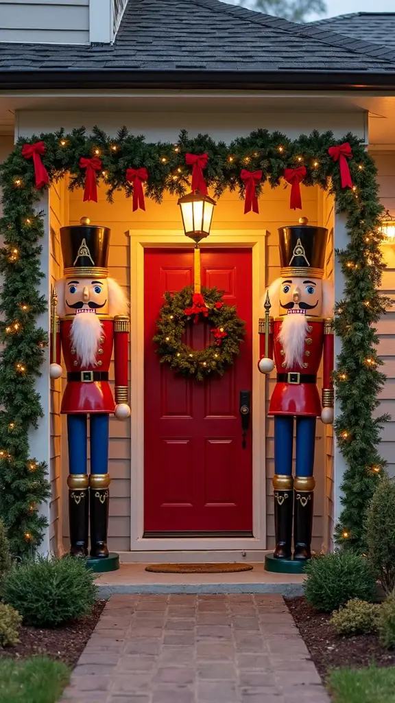 majestic festive nutcracker porch guards