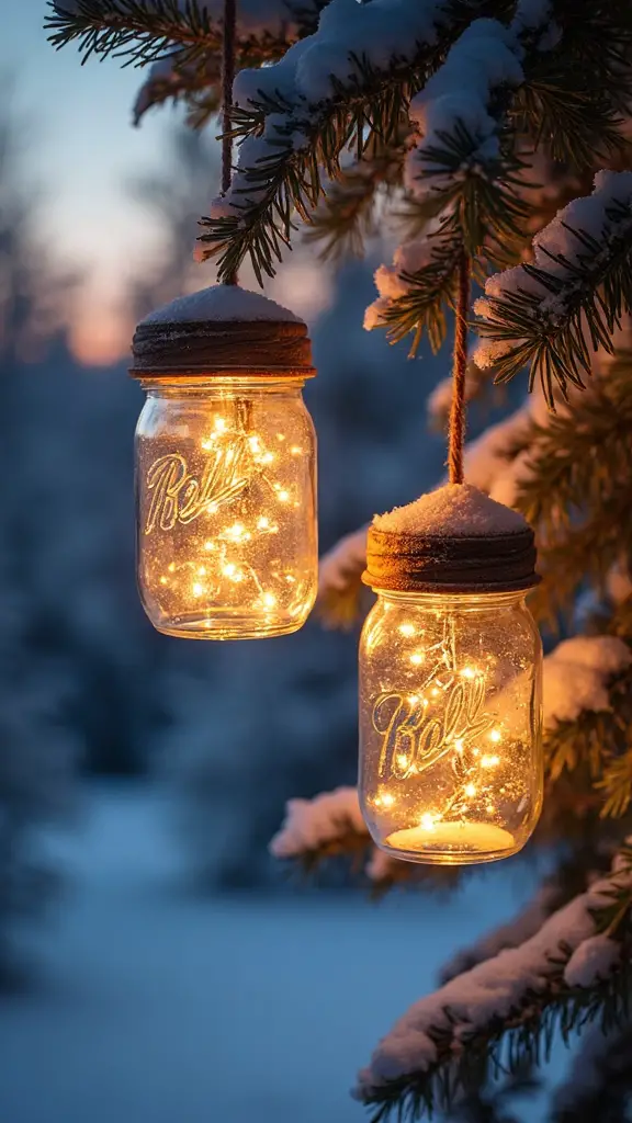 mason jar tree lanterns