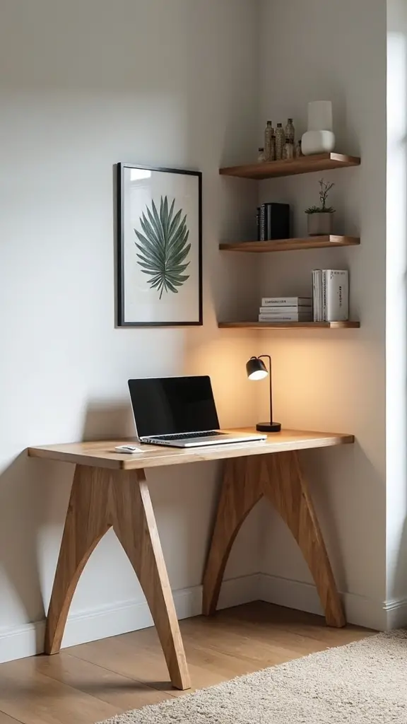 maximized customizable minimalist corner workspace