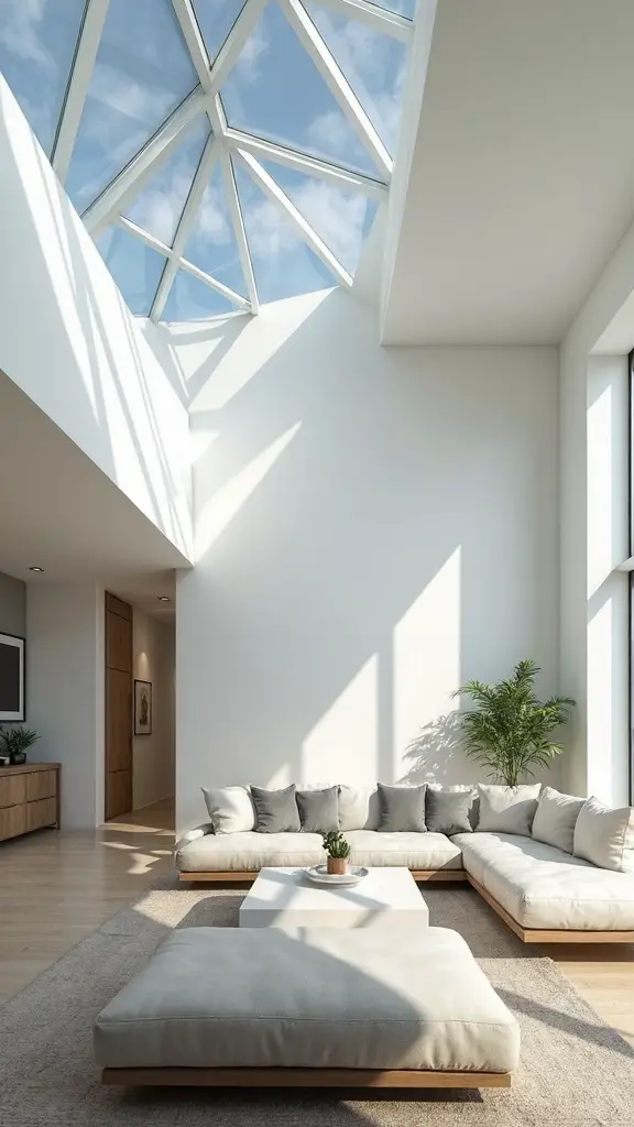 maximized natural light through skylights