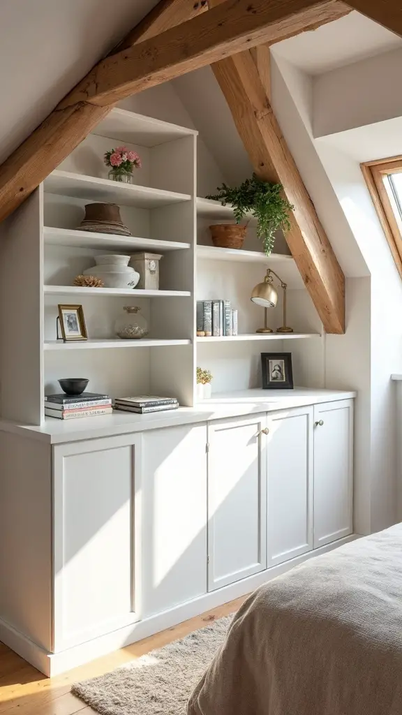 maximizing angled attic storage spaces