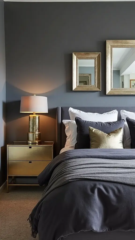 metallic accents enhance grey sophistication