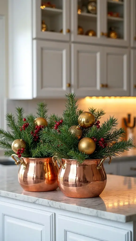 metallic festive layered illuminating