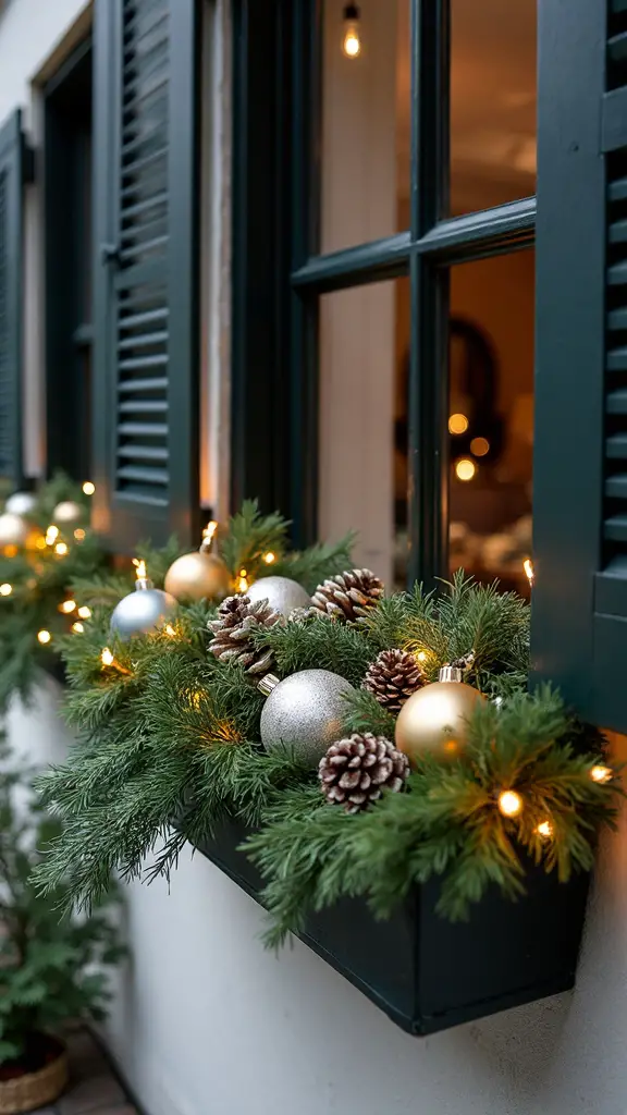 metallic glamorous reflective window displays