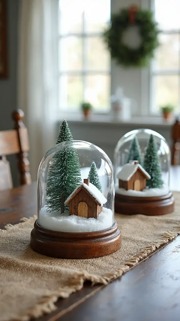 miniature winter wonderland centerpieces