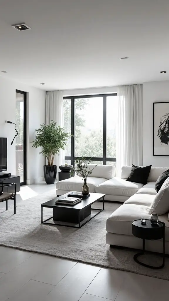 minimalist elegant timeless living room