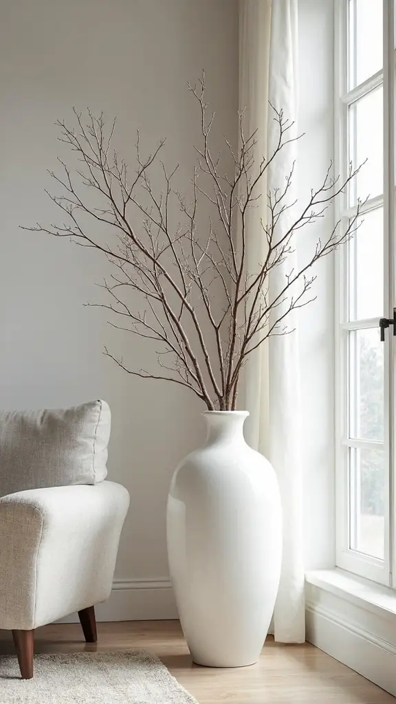 minimalist elegant winter nature display