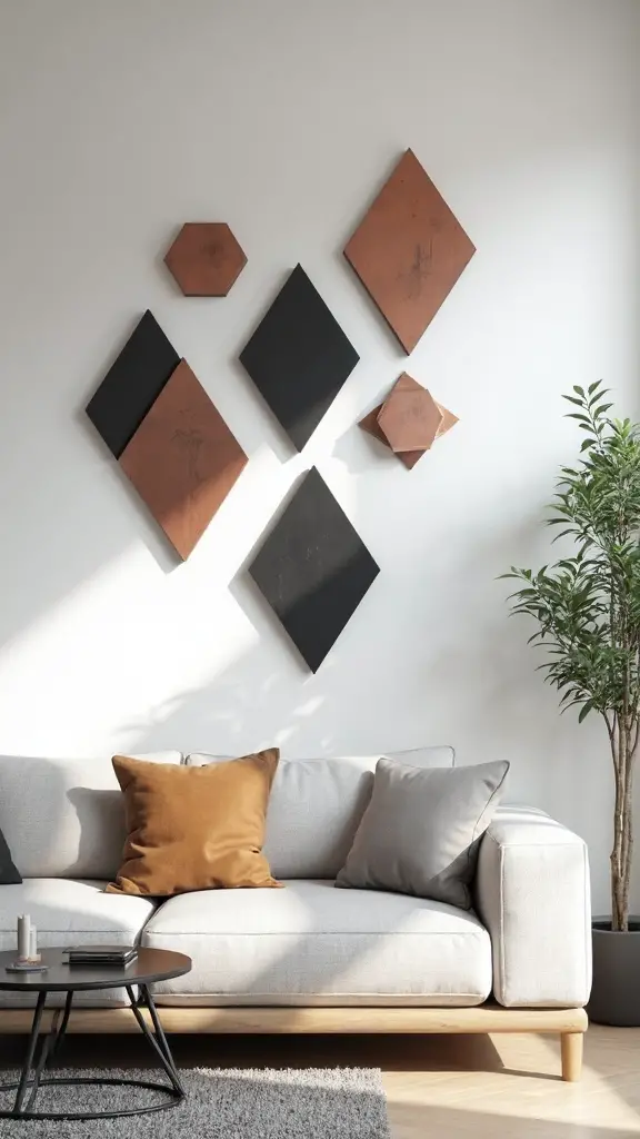 minimalist geometric wall sculptures
