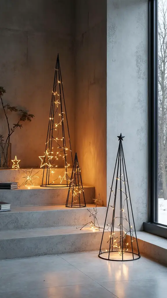 minimalist industrial christmas decor