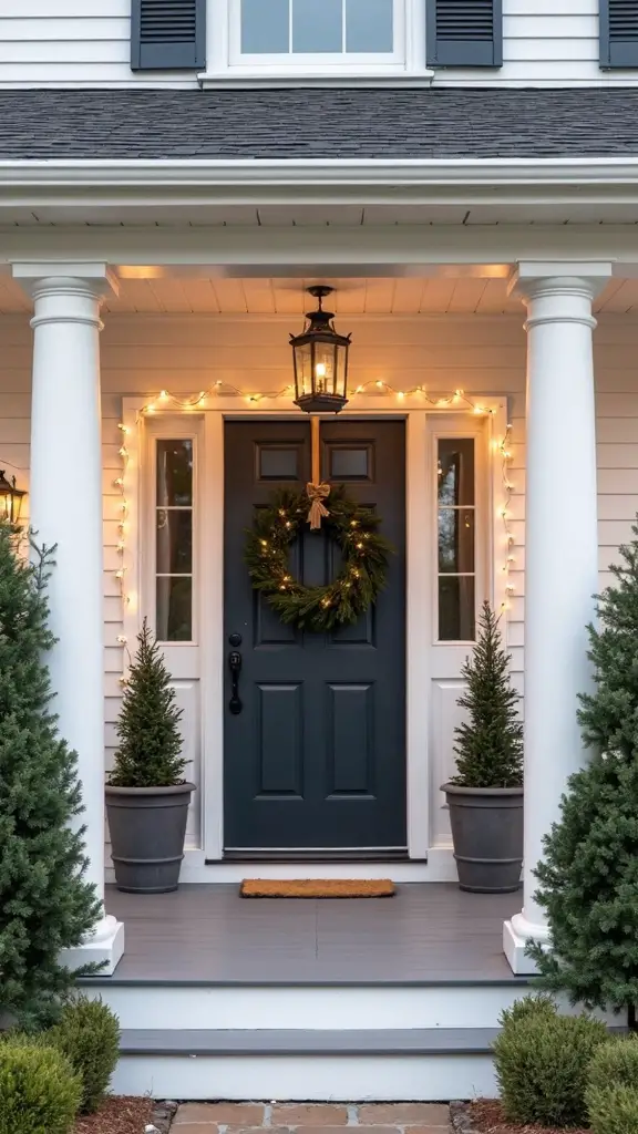 minimalist outdoor christmas decor