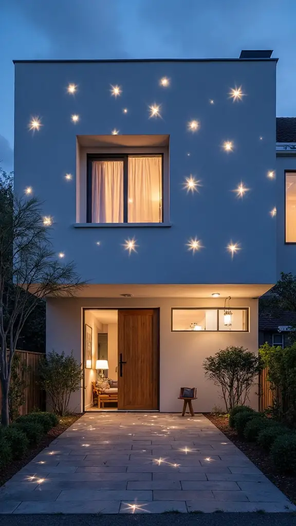 minimalist star or cross light projections