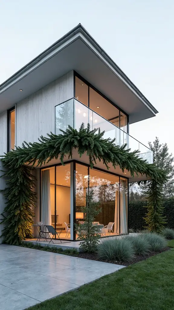 modern architectural christmas garland