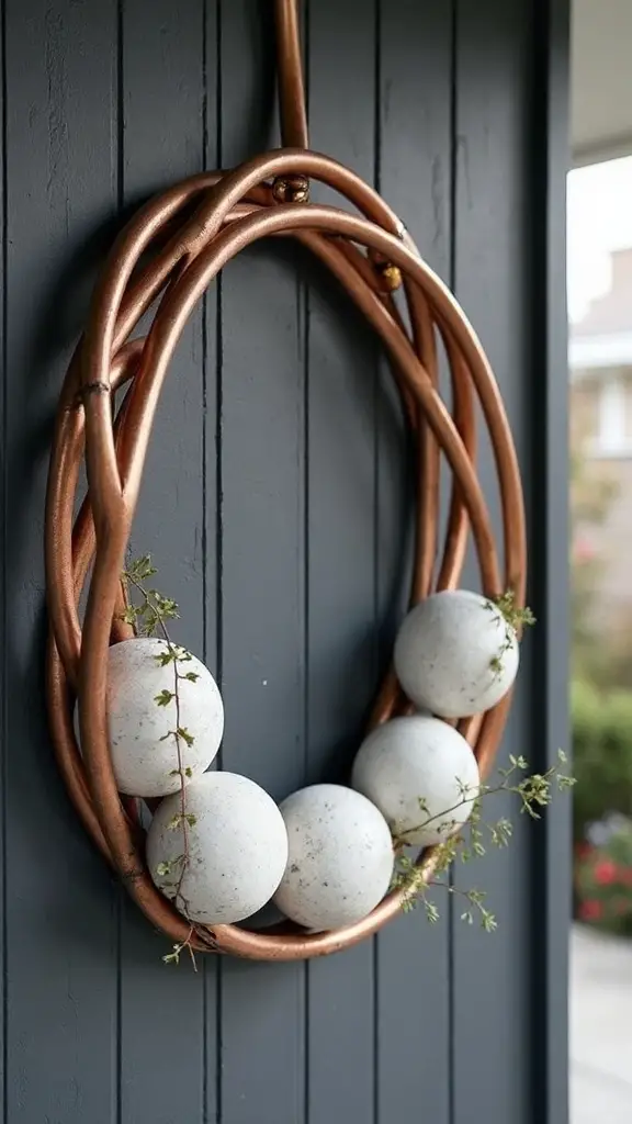 modern sculptural minimalist wreaths