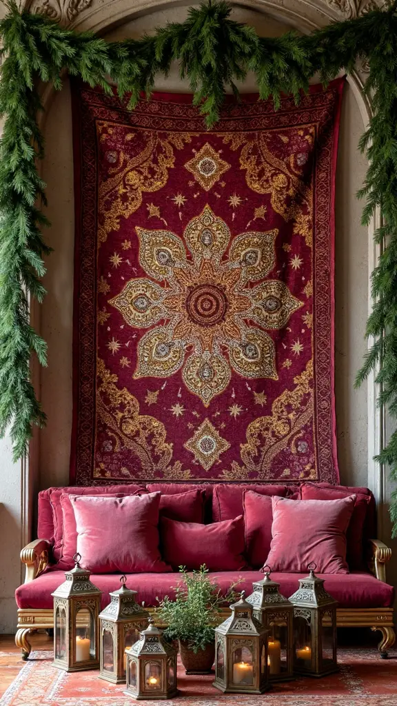 moroccan inspired holiday textile backdrops