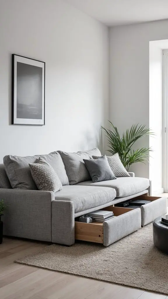 multifunctional sleeper sofa with hidden storage